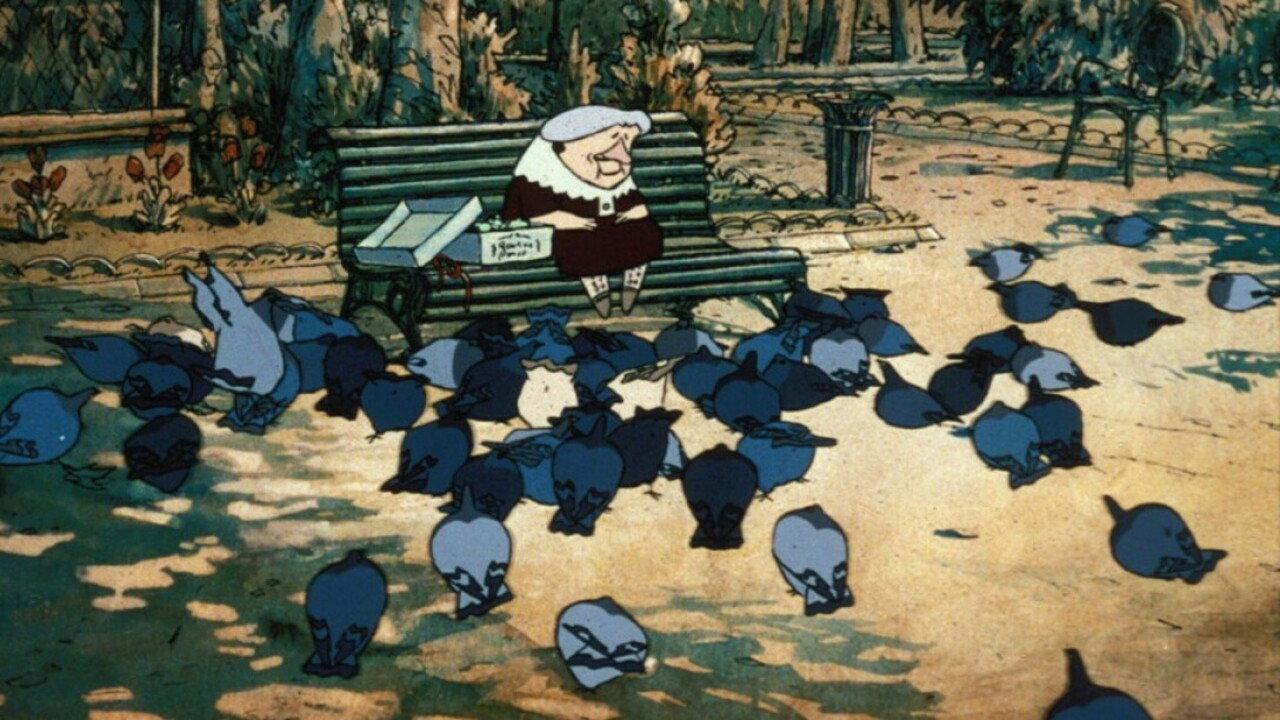 老妇与鸽子